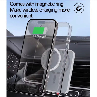 100W Magnetic Wireless Car Charger Air Outlet Phone Holder for iPhone 16 15 14 13 12 Pro Max Fast Wireless Car Charging Station