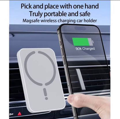 100W Magnetic Wireless Car Charger Air Outlet Phone Holder for iPhone 16 15 14 13 12 Pro Max Fast Wireless Car Charging Station